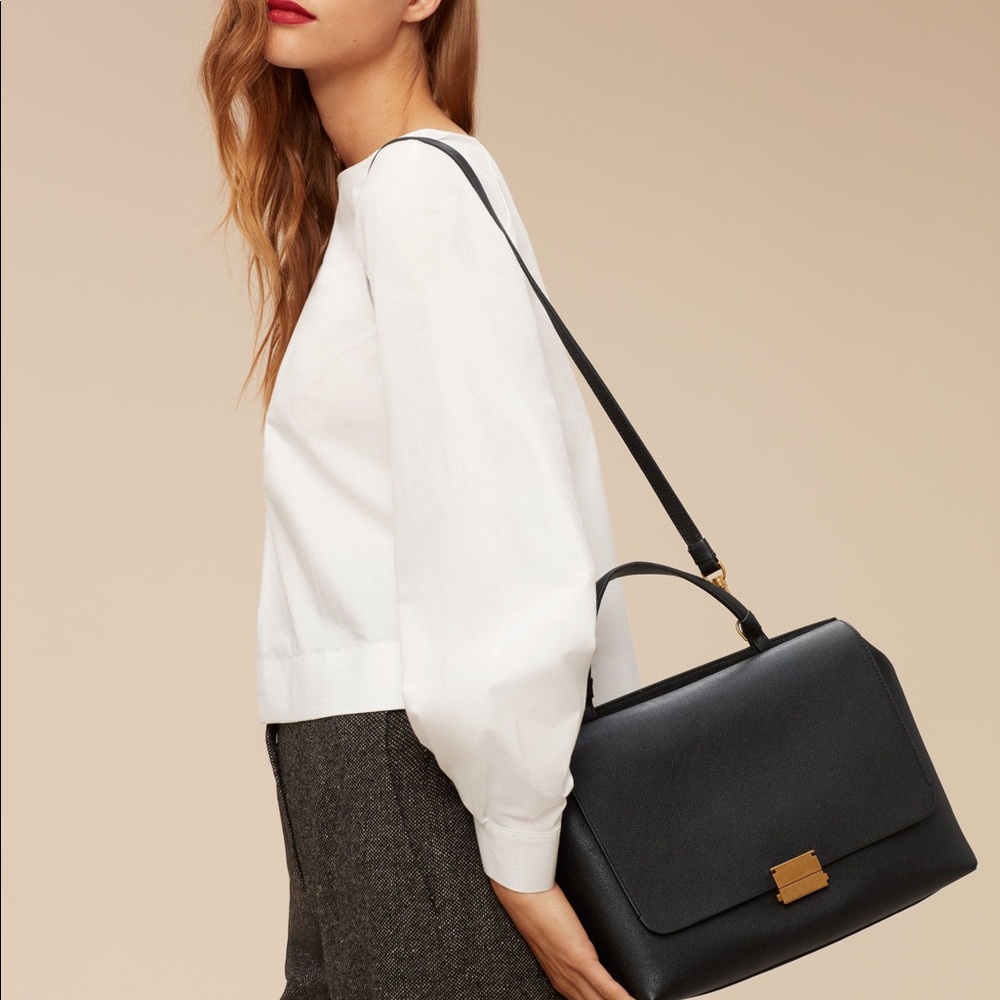 Aritzia Babaton black leather Keanu bag